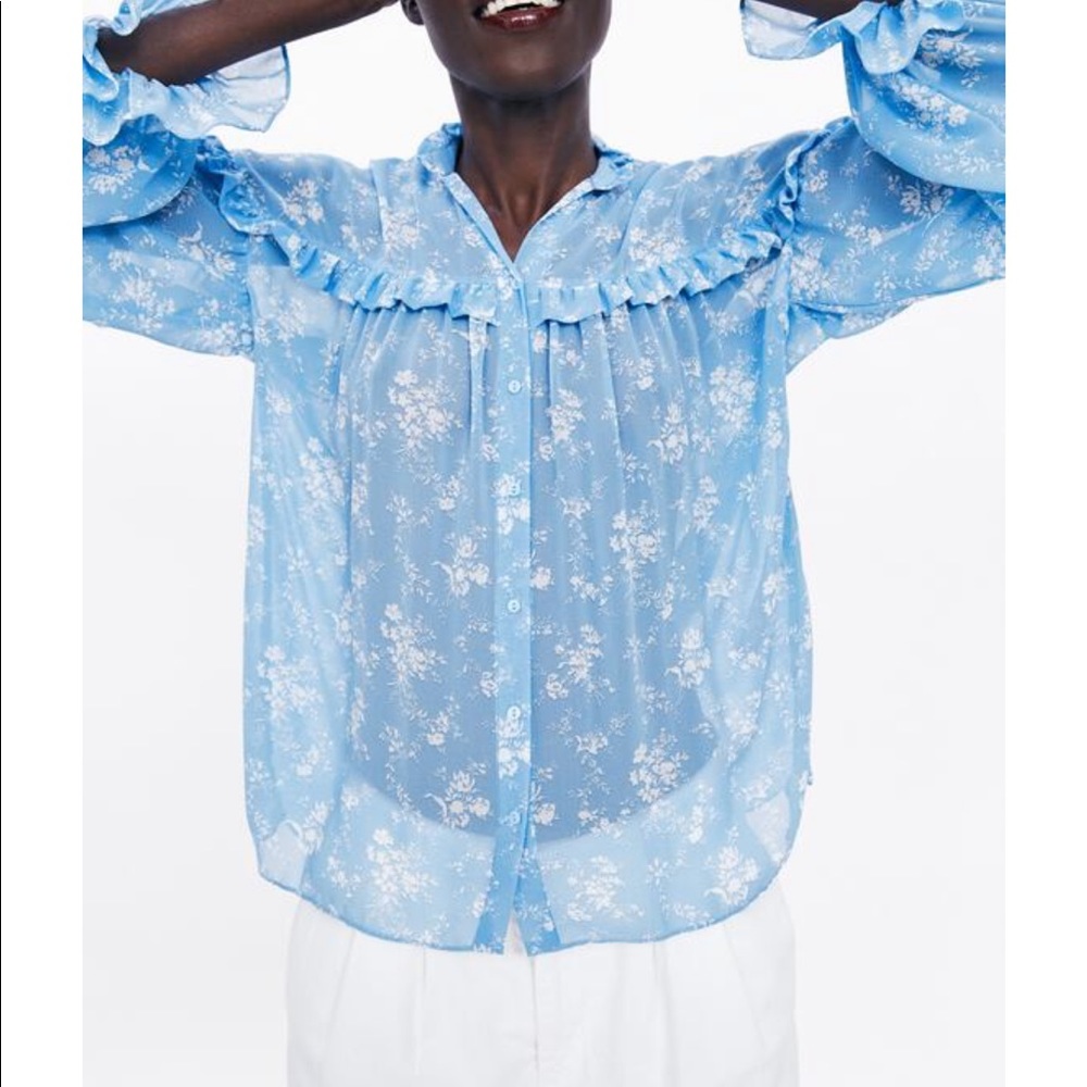Zara sheer blouse